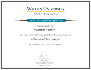 Certificate of Completion