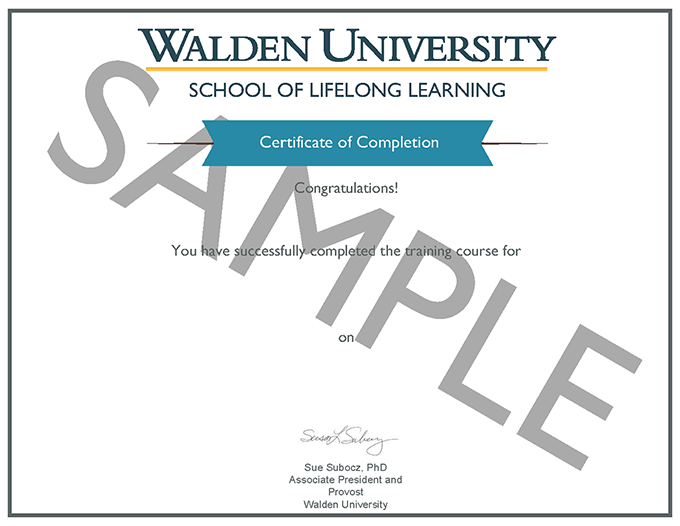 Certificate of Completion