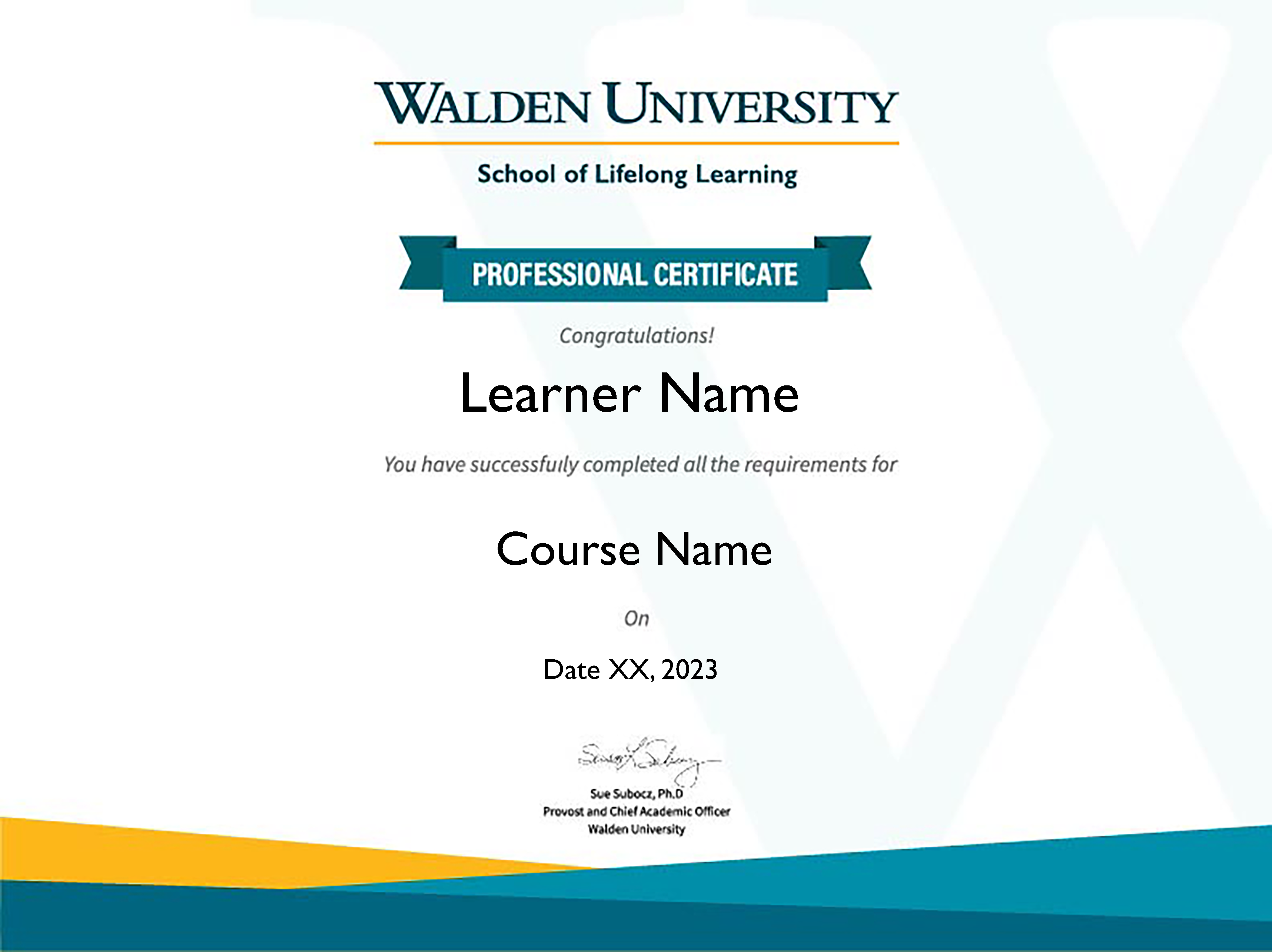 Professional Certificate